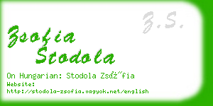 zsofia stodola business card